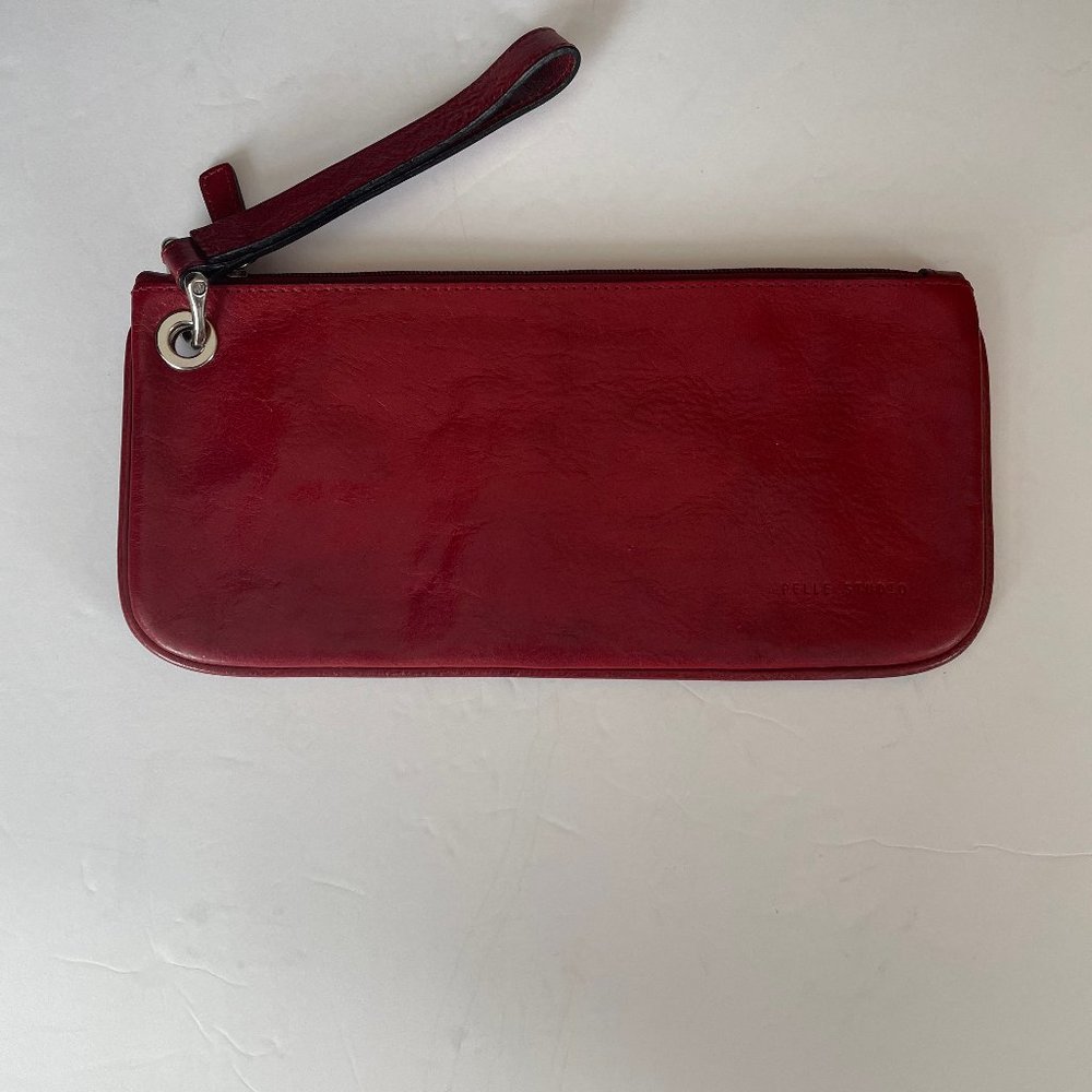 Pelle Studio Red Leather Wristlet